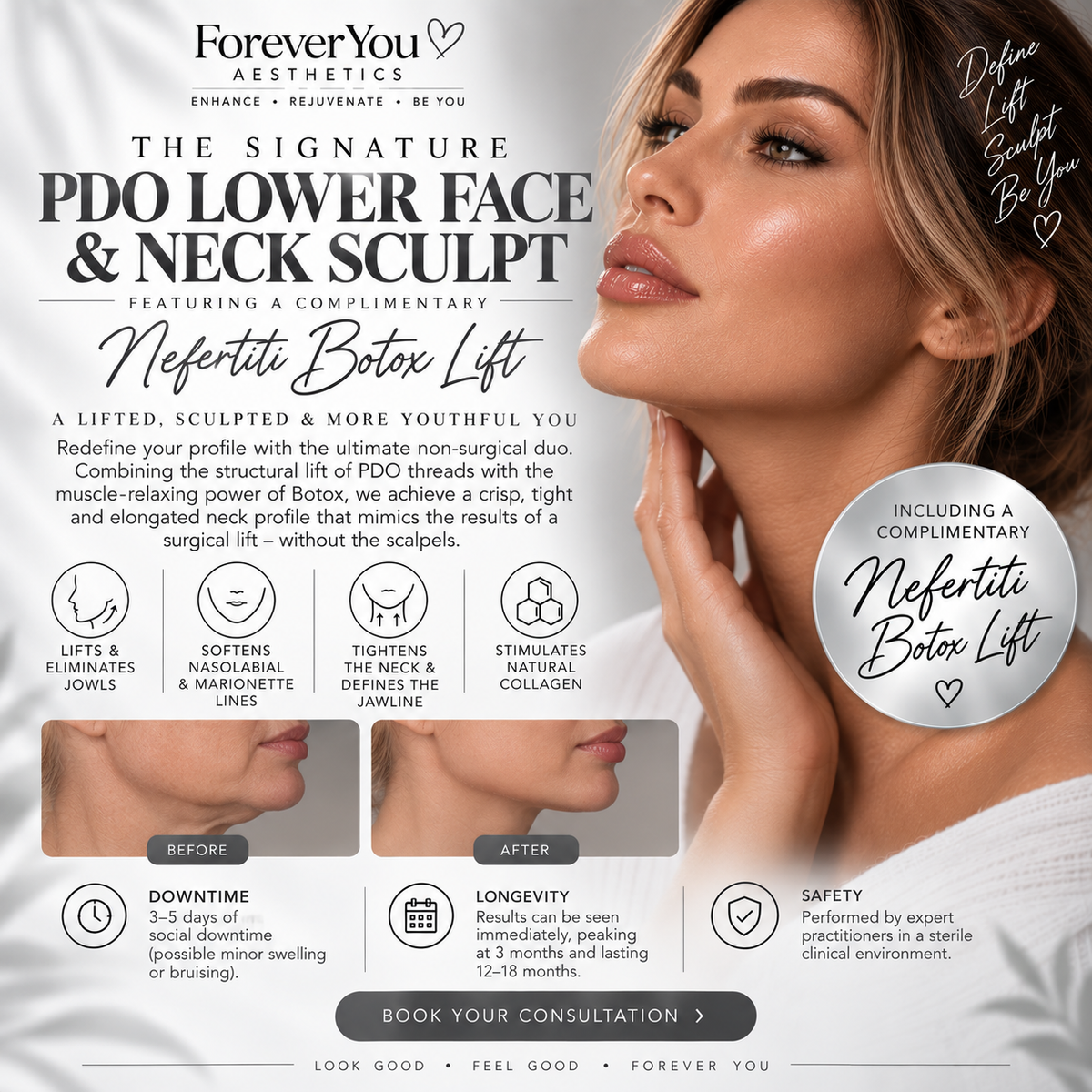 PDO Lower Facelift Complimentary Neck Lift