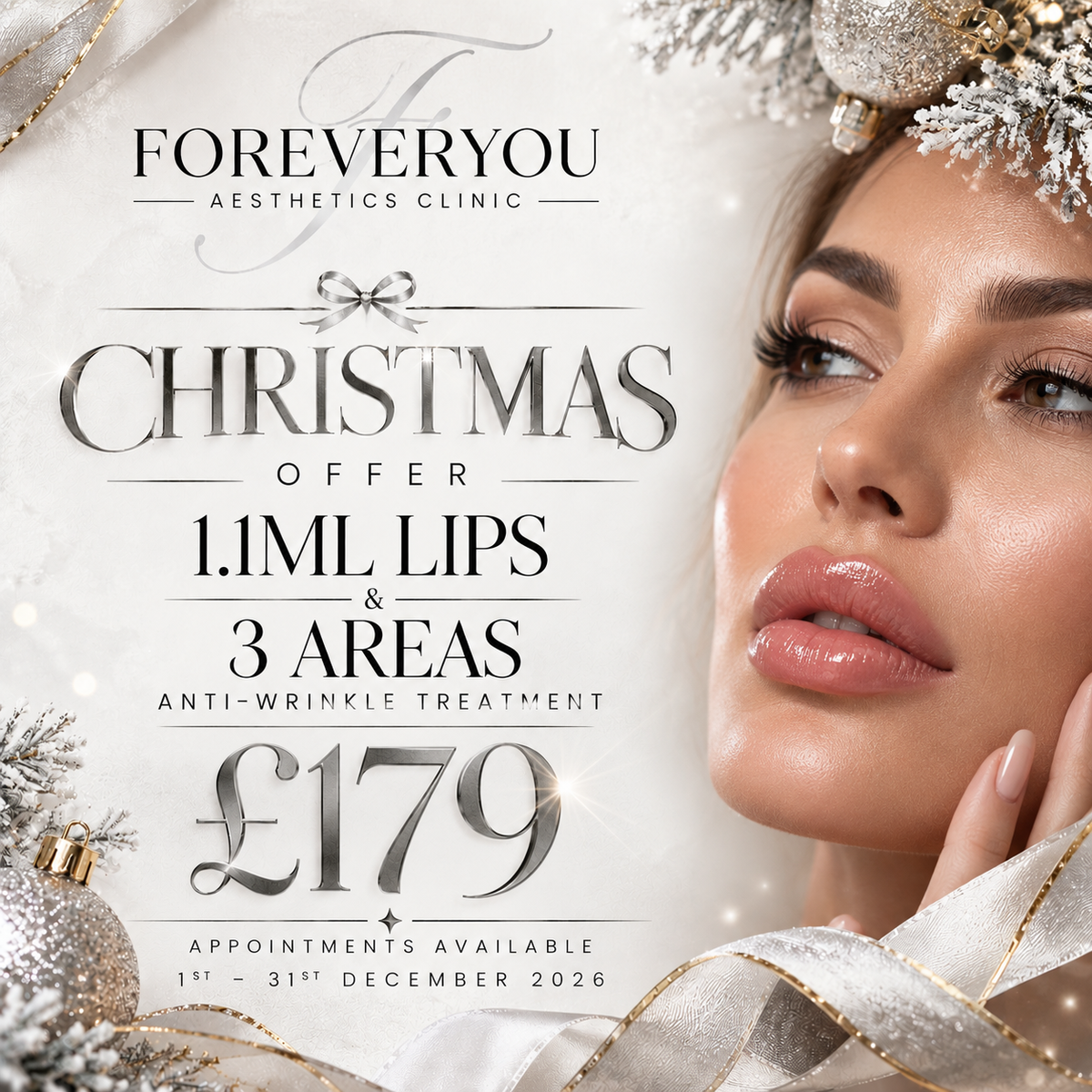 1.1ml Lip Filler & X3 Areas