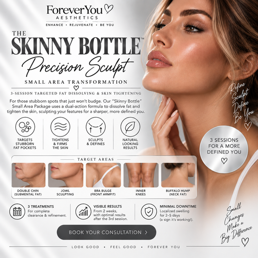 "Skinny Bottle" Fat Dissolving + Skin Tightening- Small Area 3 Treatments